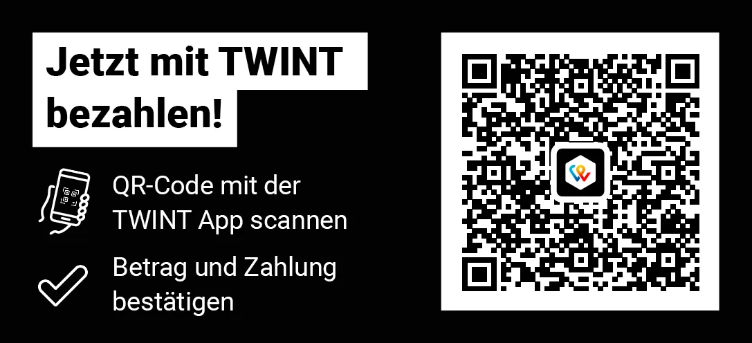 TWINT: QR-Code für einen frei gewählten Unterstützungsbetrag